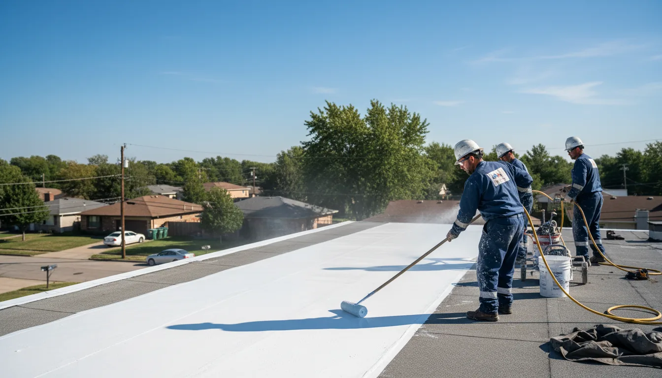 Commercial roof coating in Wasco, IL near me